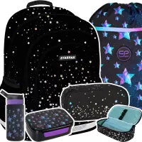 1. Starpak Zestaw Szkolny 5el. Night Sky Plecak 506197 + Piórnik 506202 + Worek F070830