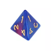 4. Komplet kości REBEL RPG - Dwukolorowe - Ciemnoniebiesko-purpurowe