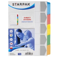 5.  STARPAK Przekładki Do Segregatora Kartonowe Kolorowe A5 131561