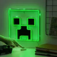 7. Neonowa Lampka Ścienna Minecraft Creeper
