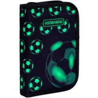 2. AstraBag Piórnik AC11 Pojedynczy Jednoklapkowy z Wyposażeniem Neo Football 503024063