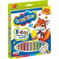 1. Bambino Kredki Drewniane 12 Kolorów + Temperówka 000249