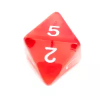 6. Komplet kości REBEL RPG - Kryształowe - Czerwone