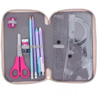 7. AstraBag Piórnik Trzykomorowy z Wyposażeniem AC31 FLUFFY BUNNY 503024083