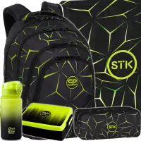 1. Zestaw 5el. CoolPack Drafter Plecak Szkolny Quake F010750 + Worek 553005 + Piórnik 553008
