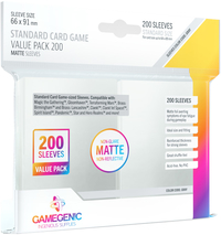 1. Gamegenic: Matte Value Sleeving Pack (66x91 mm) - Koszulki na Karty 200 sztuk
