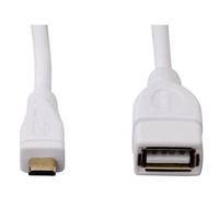 4. Hama Adapter Micro USB B Wtyk - USB A Gniazdo Dł. 15cm Biały