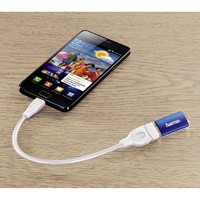 2. Hama Adapter Micro USB B Wtyk - USB A Gniazdo Dł. 15cm Biały
