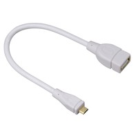 1. Hama Adapter Micro USB B Wtyk - USB A Gniazdo Dł. 15cm Biały