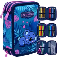 8. AstraBag Piórnik Trzykomorowy z Wyposażeniem AC31 Sweet Koala 503025001