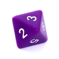 8. Komplet kości REBEL RPG - Matowe - Fioletowe