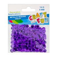 1. Craft With Fun Cekiny Łamane Okrągłe Metaliczne Fioletowe 439322