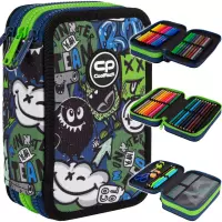 5. CoolPack Jumper 3 Piórnik Trzykomorowy Z Wyposażeniem Monster Team F067824