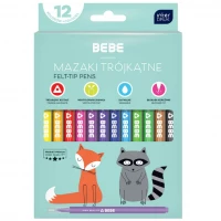2. Interdruk Mazaki Trójkątne 12 kolorów BB Kids Zielone 259905