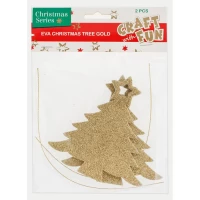 1. Craft With Fun Ozdoba Dekoracyjna Choinka Do Nawlekania Złota 438804