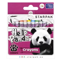 3. STARPAK Kredki Woskowe Świecowe 12 Kolorów Panda 447731