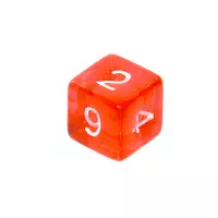 8. Komplet kości REBEL RPG - Mini Kryształowe - Czerwone