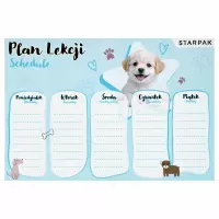 2. Starpak Plan Lekcji z Tabliczką Mnożenia A5 Cuties Pieski 560056