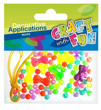 1. Craft With Fun Ozdoba Dekoracyjna Plastikowe Koraliki Do Nawlekania Kolorowe 327048