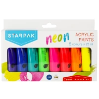1. Starpak Farby Akrylowe Neonowe 8 kolorów 25ml. 484981