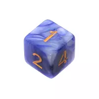 8. Komplet kości REBEL RPG - Dwukolorowe - Fioletowo-srebrne