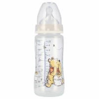 3. Nuk Butelka 300ml 0-6m First Choice+ Smoczek Silikonowy M Kubuś Popiel 537160