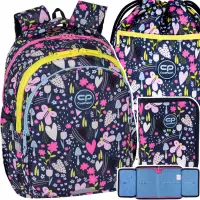 1. CoolPack Zestaw Szkolny In The Garden 3el. Plecak F029831 + Piórnik F076831 + Worek F070831