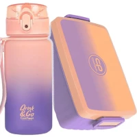 1. Zestaw CoolPack Brisk Bidon Mini 400ml Gradient Berry Pomarańczowy 04149CP + Śniadaniówka Z07506