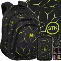 1. Zestaw 3el. CoolPack Drafter Plecak Szkolny Quake F010750 + Worek 553005 + Piórnik 553007