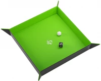 1. Gamegenic: Magnetic Dice Tray - Square - Mata na Kości  - Black/Green