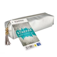 3. Starpak Piórnik Tuba Saszetka Fringe Srebrny 447190