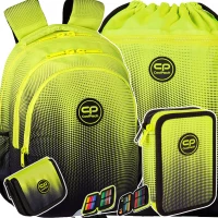 1. CoolPack Zestaw Szkolny Gradient Lemon 4el. Plecak Jerry E29510/F + Worek E70510 + Piórnik E66510