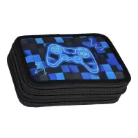 9. Starpak Piórnik Trzykomorowy z Wyposażeniem Pad Blue 552626