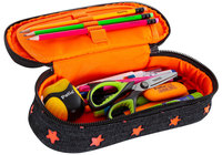 2. CoolPack Campus Piórnik Tuba Usztywniona Z Organizerem Orange Stars C62135