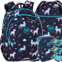 1. Zestaw 3el. CoolPack Jerry Plecak Szkolny Mrs Unicorn F029935 + Worek F070935 + Piórnik F067935