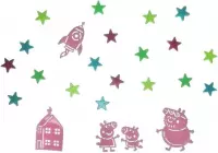 3. Naklejki Dekoracyjne (ścienne) - Świnka Peppa - Świecące w Ciemności