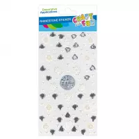 1. Craft With Fun Ozdoba Dekoracyjna Samoprzylepna Kryształki Srebrne 545774