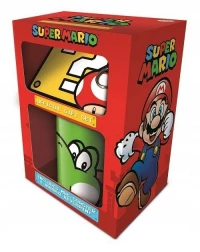 3. Zestaw Prezentowy Super Mario (Yoshi): Kubek + Podkładka + Brelok
