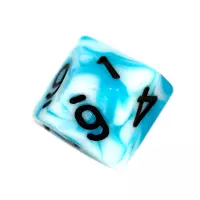 5. Komplet kości REBEL RPG - Dwukolorowe - Błękitno-białe