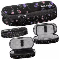 1. BeUniq Piórnik Tuba Usztywniona Purple Flowers BU25KF-013
