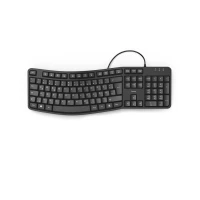 3. Hama Klawiatura Przewodowa EKC-400 Ergonomiczna Czarna