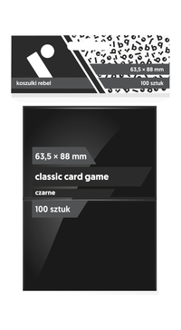 1. Koszulki na karty Rebel (63,5x88 mm) "Classic Card Game" 100 sztuk Czarne