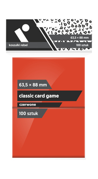 1. Koszulki na karty Rebel (63,5x88 mm) "Classic Card Game" 100 sztuk Czerwone