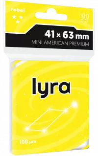 1. Rebel Koszulki na Karty Premium Lyra "Mini American Premium" - 41x63 mm - 100 sztuk