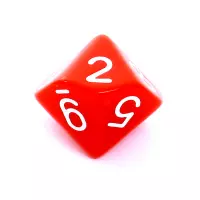 8. Komplet kości REBEL RPG - Matowe - Czerwone