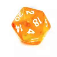 6. Komplet kości REBEL RPG - Kryształowe - Pomarańczowe