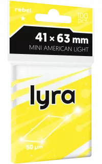1. Rebel Koszulki na Karty Light Lyra "Mini American Light" - 41x63 mm - 100 sztuk