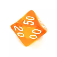 8. Komplet kości REBEL RPG - Kryształowe - Pomarańczowe