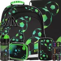 1. Starpak Zestaw 6el. Football Green Plecak 553117 + Worek 553118 + Piórnik 553119 + Torba 554020 + 558661 + 558652 558653