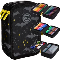 5. CoolPack Jumper 3 Piórnik Trzykomorowy z Wyposażeniem Darker Night D067331